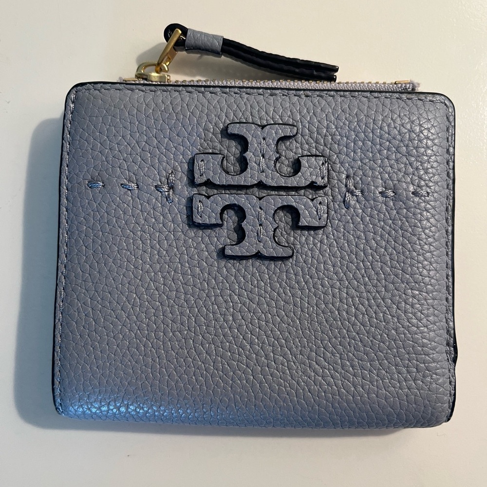 Tory Burch Gray Leather Wallet